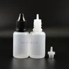 20 ml 100 st högkvalitativa LDPE -plastdropparflaskor med Tamper Proof Caps Tips Säker e Cig Squeezable Bottle Thin Nipple RXBHP