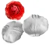 2pcs/setバラの花のフォンダンペーストチョコレートペタル型飾る装飾ツールバラの花型シリコンケーキベーキングキャンディー型