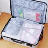 Storage Bags 5Pcs Frosted Clear Plastic Package Cloth Travel Bag Custom Waterproof Zipper Lock Self Seal Matte Portable