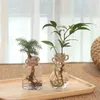 Planters Pots 1pc Clear Plastic Hyacinth Transparent Flower Plant Bottle Pot DIY Ornament Home Living Room Garden Decoration Flowerpot R230621