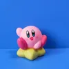 Action Toy Figures 8pcsset Games Star Kirby Anime Cute Cartoon Pink Kirby Mini Figure Dekorativa samling Ornament Toy for Children's Gifts 230625