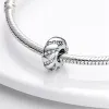 För Pandora Charms Sterling Silver Pärlor Armband Clip Charmes Ciondoli Diy Fine Bead