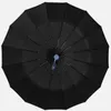 16 côtes/12 côtes parapluies grand parapluie fort entièrement automatique pliant pluie hommes femmes luxe affaires mâle parapluie coupe-vent