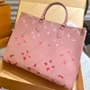 FASHION Totes bags Crafty ONTHEGO designers handbags MM GM PM WOMEN luxurys Genuine Leather color printing letter bag lady on the go crossbody shoulder Wallet