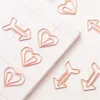 12st/Lot Arrow Heart Shape Paper Clips Kawaii Stationery Binder Pos Biljetter Noter Letter Clamp Office Clip Supplies