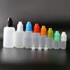 100個のPCS 20ml LDPEプラスチックドロッパーボトル児童証明セーフキャップ付きチップ蒸気eジューシーリキッドロングニップルkvpbe