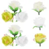 Decorative Flowers Rose Artificial Flower Fake Head Decor Mini Heads Roses Faux Small Crafts