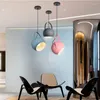 Hängslampor moderna färgglada led små ljus restaurang kök hängande e27 elektrisk tråd heminredning belysningsarmaturer