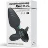 Usando controle remoto vibrando vestíbulo plugue anal massageador de próstata para homens e mulheres 75% de desconto nas vendas on-line