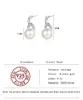 Boucles d'oreilles à tige en argent Sterling 925 perle de cristal français pour les femmes mode géométrie minimaliste mariage bijoux élégants