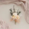 Fiori secchi conservati Rosa piccolo fiore floreale Accessori per il matrimonio Artigianato fai-da-te fatto a mano Mini bouquet Corsage da polso Decorazioni per lo sposo