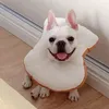 Fantasias de gato Cão de estimação Gatos Filhote de cachorro Desenhos animados Torrada macia Forma de pão Colar Cachecol Adereços para a cabeça