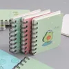 Cahier Adorable mignon avocat roulement Mini Portable bobine bloc-notes journal livre exercice école fournitures de bureau