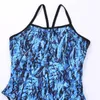 Women's Jumpsuits Rompers Female Women Fashion Bodysuit Onepiece Spaghetti Shoulder Straps Racer Back Hollow Out Printed Padded Swimsuits Bathing Suits 230625