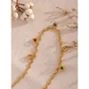 Naszyjniki wiszące Yhpup kolorowe serce sześcienne cyrkonia łańcuch ze stali nierdzewnej złoto kolorowy kołnierzyk dla kobiet delikatna biżuteria mody 230626