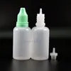 100 Pcs/Lot 30 ML High Quality LDPE Tamper Proof Plastic Dropper Bottles Thief Safe Vapor Squeeze thin nipple Ljtdd