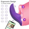 Vibromasseur Bluetooth App Vibromasseur Femme Télécommande sans fil Wearable Oeuf vibrant Stimulateur de clitoris Marchandises pour adultes Sex Toys pour femmes 230626