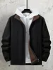 Men's Jackets Small Size & Order Up Casual Black Long Sleeves Polar Fleece Stand Collar Jacket