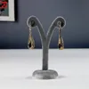 Jewelry Stand Senior Gray Velvet Shop Portrait Neck Jewelry Display Rack Pendant Ring Tray Counter Retail Display Cabinet Organizer 230626