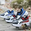 Turnschuhe Verformung Parkour Schuhe 4 Räder Runden Laufschuhe für Erwachsene Kinder Unisex Unsichtbare Riemenscheibe Rollschuhe Schuhe Turnschuhe 230625