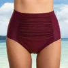 Vrouwen Shorts Vrouwen Hoge Taille Ruches Bikini Bodems Badpak Slips Broek Elastische Effen Kleur Vrouwen Badmode Slipje Badpakken 2023