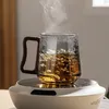 Kaffekvarn borstar värmebeständigt glas gong fu tekanna med lock rostfritt stål infuser uppvärmd container te potten bra klar vattenkokare filter korgar 230626