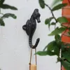 Hooks Rails European Cast Iron Seahorse Decorative Key Storage Hanging Wall Creative Vintage Shelf 230625