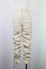 Pantalon femme Sexy empilé Long Pu femmes fermeture éclair moulante bas Faux cuir pantalon mode Y2k Streetwear pour dames