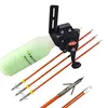 활 화살표 Bowfishing 릴 세트 40m 로프 Bowfishing 도구 3pcs Bowfishing 화살표 양궁 복합 활 Recurve 활 사냥 낚시 RopeHKD230626