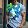 Mens TShirts Summer Shirt 3D Print Sleeve Short Fashion TShirt For Men Oneneck Pullover Fresh Simple Tops Oversized Clothing 230625