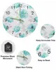 Wall Clocks Water Color Watercolor Flowers Retro Peonies Luminous Pointer Clock Home Ornaments Round Silent Living Room Decor