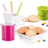 Nouveau 7 pièces dessin animé biscuits timbres moules Silicone chocolat Fondant Biscuit Embosser Cutter moule cuisine gâteau cuisson décoration outils