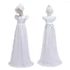 Robes de fille bébé filles enfants dentelle longue longueur robe de baptême premier anniversaire robe enfant en bas âge vêtements de noël 0-2 ans