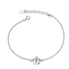 Lien Bracelets Esthétique Romantique Argent Plaqué Bijoux De Mode Petite Fleur De Cerisier Frais De Haute Qualité Femelle SL011