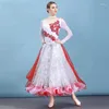 Costume de danse moderne de salle de bal adulte pour femmes robe Standard paillettes valse Tango Foxtrot compétition