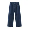 Heren Jeans IEFB Heren Jeans Dragen Nieuwe Koreaanse Eenvoudige Rechte Casual 2023 Mode Effen Kleur Wijde Pijpen Mannelijke Broek Losse luxe 9A5785 J230626