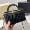 Bolso de diseñador Bolso cosmético para mujer Bolsos de maquillaje Mini bolso Embrague de lujo Bolso clásico de viaje Bolso bandolera de moda Bolso de mensajero de hombro rosa