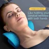 Body Neck Massager Neck Massage Pillow Neck Shoulder Cervical Chiropractic Traction Device Massage Pillow for Pain Relief