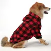 Chien Vêtements Pet Plaid Hoodie Chaud Doux Confortable Sweat À Capuche Vêtements Pour Petit Moyen Grand