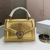 Borsa da sera Borsa a mano da donna Borsa a mano di lusso Dg Designer Spalla a tracolla Devozione Moda Portafoglio nero Fibbia con amore Modello coccodrillo Pochette da donna