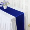 Corredor de mesa 10 pçs cetim brilhante banquete casamento caminho de mesa fita de seda bandeiras de mesa para festa e decoração de evento 230625