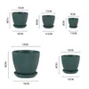 Conjunto de vasos para plantador Vaso de plantas suculentas Vaso de flores com bandeja Recipiente de plantas Vaso de plantas de plástico Recipiente decorativo moderno R230621