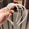 Fermagli per capelli 2023 Fascia di perle grandi e piccole per la fascia del temperamento della donna Versatile set di gioielli alla moda