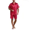 Men's Sleepwear Men's Pajamas Set Summer Short-sleeved Shirt Shorts 2 Pieces For Men Soft Cozy Homewear Suit Sleeping Cloth MY949