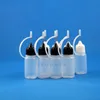 100 piezas 8 ML LDPE PE tapa de punta de aguja metálica botella cuentagotas para e cig Vapor Squeezable Svthb
