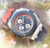 2024 mode mens horloge montres date automatique hommes s'habillent batterie à quartz cadeaux super masculins élastique coloré tout le crime montres classiques montre de luxe cadeaux