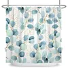 Tende da doccia Foglie di eucalipto verde Acquerello Boho Floreale Impermeabile Morden Bagno Tenda per vasca da bagno Decorazioni per la camera con ganci 230625