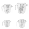 Plastic Measuring Cup Clear Scale Show Transparent Mug Pour Spout 4 sizes Measuring Cup Measuring Device