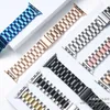 Stainless Steel Strap For Apple Watch 42mm 38mm Series 3 2 1 Metal Watchband 3 Beads Link Bracelet Band for iWatch Series 4 5 6 Size 40mm 44mm Series 7 8 Size 41mm 45mm 49mm