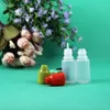 100 Sätze/Lot 8 ml Tropfflaschen aus Kunststoff, kindersicher, lange, dünne Spitze, PE, sicher für E-Liquid, Dampf, Vapt, Saft, E-Liquide, 8 ml, Ltufe